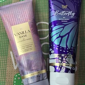 Bath & Body Works Vanilla Ease and Butterfly Body Cream Bundle